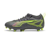 PUMA Ultra 5 Match FG JR Soccer Shoe, Matte Aged Silver-Yellow Alert Aged Silver, 4.5 UK