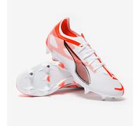 PUMA Unisex Ultra 5 Match MXSG Soccer Shoe, White Black-Glowing RED, 8 UK
