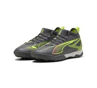 PUMA Ultra 5 Match TT Mid Football Boots Youth, Matte Aged Silver/Yellow Alert/Aged Silver, size 1.5