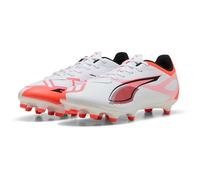 Puma Ultra 5 Play Womens Firm Ground Football Boots 4 White/Red