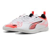 PUMA Ultra 5 Play IT JR Soccer Shoe, White Black-Glowing RED, 10 UK