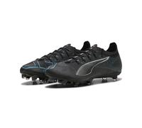 PUMA Unisex Ultra 5 PRO FG/AG Soccer Shoe, Black Silver-Bright Aqua, 9 UK