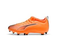PUMA Ultra 6 Match FG/AG JR Soccer Shoe, Heat FIRE Black-Glowing RED, 2.5 UK