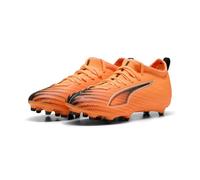 PUMA Ultra 6 Match FG/AG JR Soccer Shoe, Heat FIRE Black-Glowing RED, 12 UK