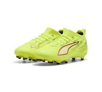 PUMA Ultra 6 Match FG/AG JR Soccer Shoe, Yellow Alert Black-Glowing RED-Lime Squeeze, 5 UK