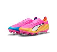 PUMA Unisex Ultra 6 Match Firm Ground/Artifical Ground Football Boots, Poison Pink-PUMA White-Sun Stream-Bright Aqua-PUMA Black, 6.5 UK