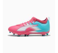 PUMA Ultra 6 Match Re-Charge FG/AG Football Boots Youth, Hero Blue/Sunset Pink/Garnet Rose, size 3.5