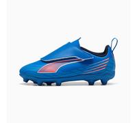 PUMA 6 Play V FG/AG RB JR Soccer Shoe, Ultra Blue White-Glowing RED, 2 UK Child