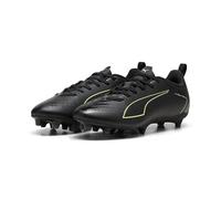 PUMA Ultra 6 Play FG/AG JR Soccer Shoe, Black-Fizzy Light-Green Terrain, 4 UK