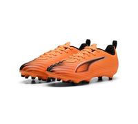 PUMA Ultra 6 Play FG/AG JR Soccer Shoe, Heat FIRE Black-Glowing RED, 5.5 UK