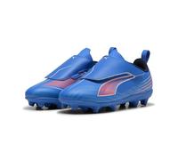 PUMA 6 Play V FG/AG RB JR Soccer Shoe, Ultra Blue White-Glowing RED, 12 UK Child