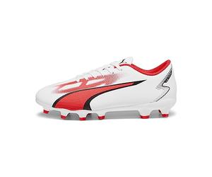 PUMA Ultra Play FG/AG JR Soccer Shoe, White Black-FIRE Orchid, 11 UK