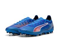 PUMA Unisex 6 Match MG Soccer Shoe, Ultra Blue White-Glowing RED, 9 UK