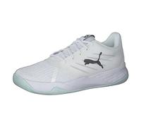 PUMA Unisex Accelerate Pro II Indoor Court Shoe, White Black-Nitro Blue-Arctic Ice, 4.5 UK