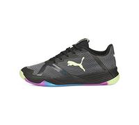 PUMA Unisex Accelerate Turbo Nitro II Indoor Court Shoe, Black-Fizzy Light-Ocean Dive-Festival Fuchsia, 8 UK