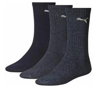 Puma Unisex Adult Crew Sports Socks (Pack of 3) (Navy) - Size UK 6-8
