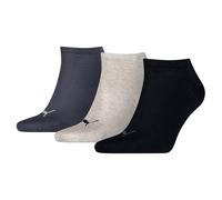 (12 UK-14 UK, Navy/Light Grey/Black) Puma Unisex Adult Invisible Socks (Pack of 3)