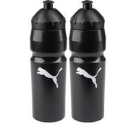 PUMA Unisex Adult 'New' Waterbottle Plastic 0, 75 l Bottle - black-white, UA (Pack of 2)