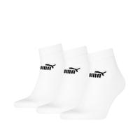 Puma Unisex Adult Quarter Ankle Socks (Pack of 3) (White) - Size UK 9-11