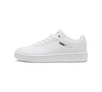 Puma Unisex Adults Court Classic Sneakers, Puma White-Puma Gold, 13 UK