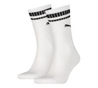 (Eur 39-42) 2-Pack Heritage Stripe Sports Socks, White