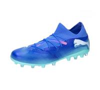 PUMA Unisex Adults Future 7 Match MG Soccer Shoe, BLUEMAZING-PUMA White-Electric Peppermint, 8.5 UK