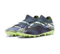 PUMA Unisex Adults Future 7 Match MG Soccer Shoe, Gray Skies-PUMA White-Fizzy Apple, 8.5 UK