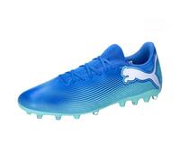 PUMA Unisex Adults Future 7 Play MG Soccer Shoe, HYPERLINK Blue-Mint-PUMA White, 10 UK