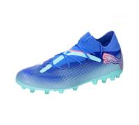 PUMA Unisex Future 7 PRO MG Soccer Shoe, BLUEMAZING White-Electric Peppermint, 8.5 UK