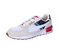 Puma Unisex Adults Graviton Pro Sneakers, Warm White-Puma White-Club Navy-Club Red, 5 UK