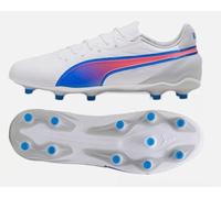 PUMA Unisex Adults King Match FG/AG Soccer Shoe, White/Blue, 8 UK
