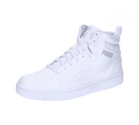Puma Unisex Adults Rebound V6 Sneakers, Puma White-Puma White-Cool Light Gray, 4 UK