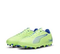 PUMA Unisex Adults Ultra 5 Play MG Soccer Shoe, Fizzy Apple-PUMA White-BLUEMAZING, 8.5 UK