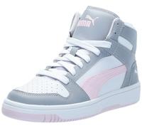 Puma - Unisex-Baby Rebound Layup Sl with Fastner Pre-School Shoes, Color White/Gray Fog/Whisp of Pink, Size: 12 UK