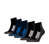 PUMA Unisex Bwt Cushioned Quarter Quarter (Pack of 5), Blue/Black - New, 35-38