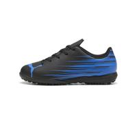 Puma Unisex-Child ATTACANTO Turf Training Soccer Cleats, Black-Ultra Blue AH25, Big Kid 12