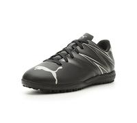 PUMA Unisex-Child Attacanto Turf Training Soccer Cleats Sneaker, Puma Black-Silver Mist, 13 Big Kid