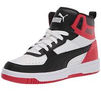 PUMA - Unisex-Child Puma Rebound Layup Lo Sl Shoes, 3.5 UK, Puma White/Puma Black/High Risk Red