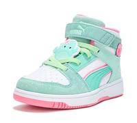 PUMA - Unisex Kids Sneakers with Hook and Loop, Mint-puma White-Mint Melt, 12 Little Kid
