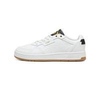 PUMA Unisex Court Classic LUX Sneaker, White Black Gold, 13 UK