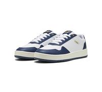 PUMA Unisex Court Classic Sneaker, White-Persian Blue Gold, 12 UK