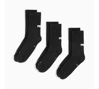 PUMA Unisex Crew Socks 3 Pack, Black, size 9-11