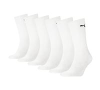 PUMA Unisex Cushioned Crew Socks (6 Pair Pack) white, 9-11