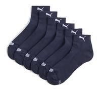 PUMA Unisex Cushioned Quarter Socks (3 Pair Pack) Navy, UK 9-11