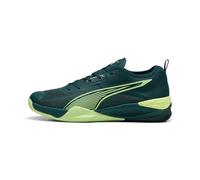 PUMA Unisex Eliminate Nitro 4 Indoor Court Shoe, Green Terrain-Fizzy Light, 12 UK