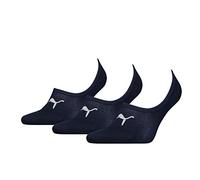 Puma 171002001 UK 6-8 Sports Socks Unisex Invisible Footies (3 Pair Pack) Navy