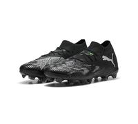 PUMA Unisex Future 8 Match FG/AG Soccer Shoe, Black Silver-Fluo Green, 9.5 UK