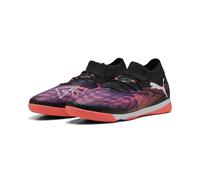 PUMA Unisex Future 8 Match Indoor Training Football Boots, PUMA Black-PUMA White-Glowing Red, 7 UK