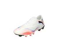 PUMA Unisex Future 8 Match Low Firm Ground/Artifical Ground Football Boots, PUMA White-PUMA Black-Glowing Red, 11.5 UK