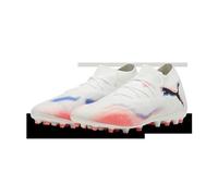 PUMA Unisex Future 8 Match Multi-Ground Football Boots, PUMA White-PUMA Black-Glowing Red, 11 UK